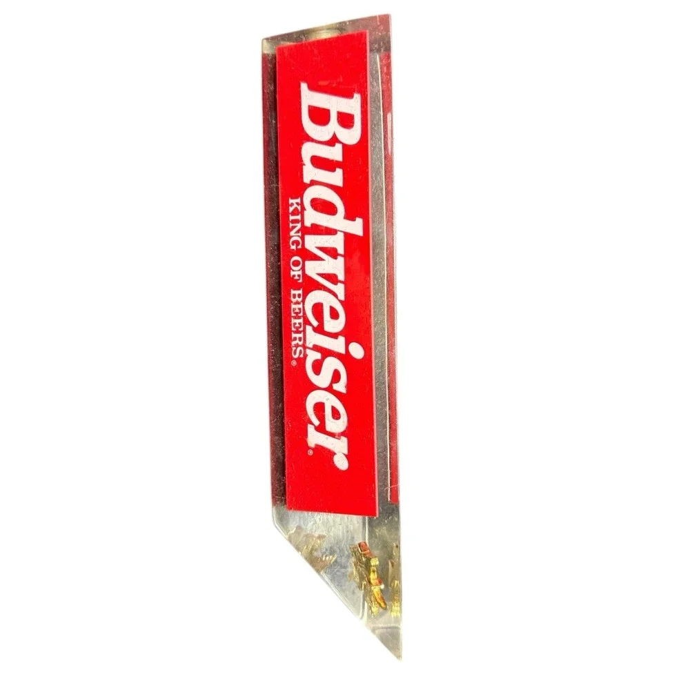 Vintage Budweiser Acrylic Draft Beer Tap Handle 8